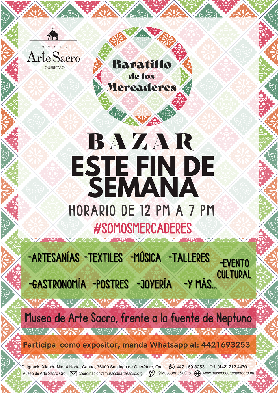 Baratillo fin de semana en Museo de Arte Sacro