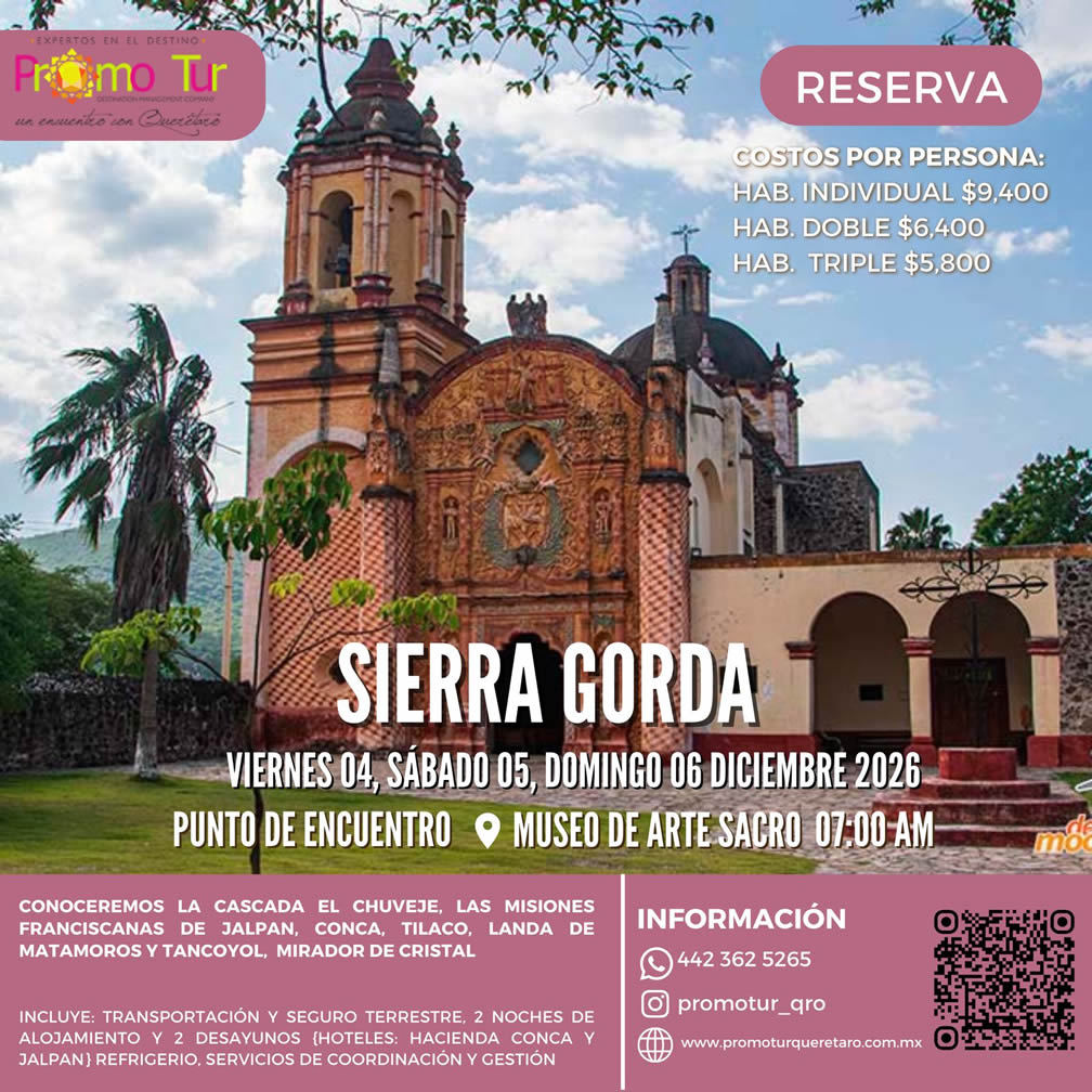Viaje turístico a la Sierra Gorda de Querétaro